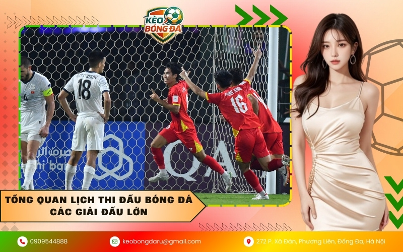 Tổng quan lịch thi đấu bóng đá các giải đấu lớn